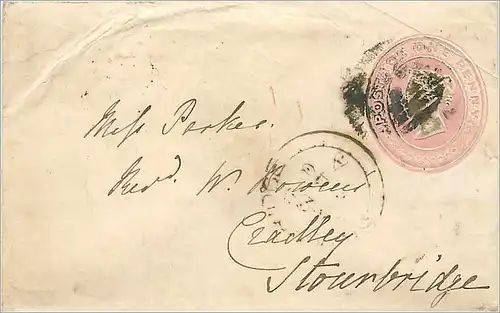 Entier Postal Postal Stationary Grande Bretagne Great Britain 1p for Sourbridge