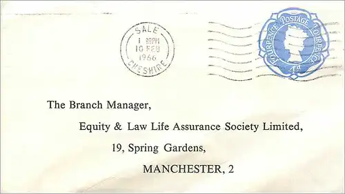 Entier Postal Postal Stationary Grande Bretagne Great Britain 4d Sale 1966