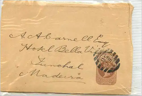 Entier Postal Postal Stationary Grande Bretagne Great Britain 1/2p for Madeira