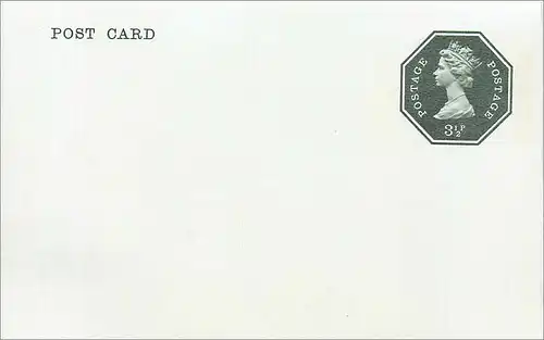 Entier Postal Postal Stationary Grande Bretagne Great Britain Machin 3 1/2p