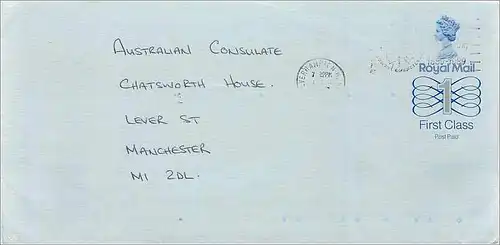Entier Postal Stationary Great Britain Machin Australian Consulate Manchester