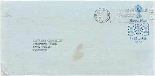 Entier Postal Stationary Great Britain Machin Australian Consulate Manchester