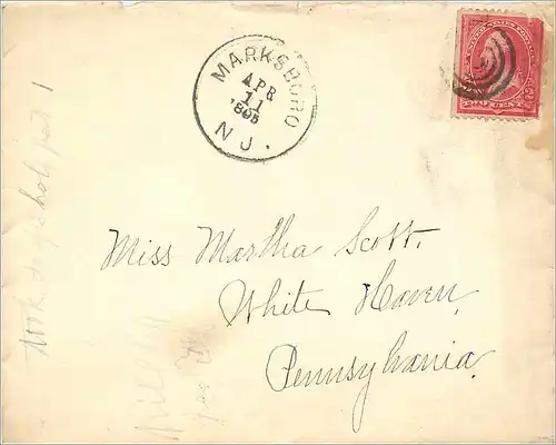 Lettre Cover Etats-Unis 2c on Marksborg 1895 cover