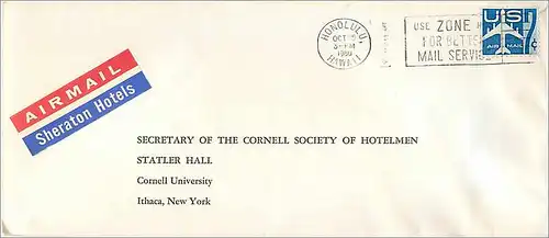 Lettre Cover Etats-Unis 1960 Honolulu Hawaii