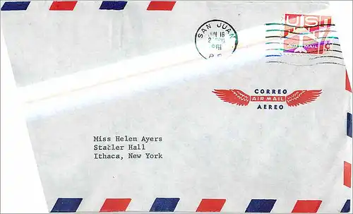 Lettre Cover Etats-Unis 1961 San Juan cover