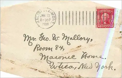 Lettre Cover Etats-Unis 2c Kalispell 1909