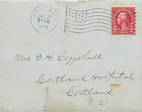 Lettre Cover Etats-Unis 2c Groton 1925