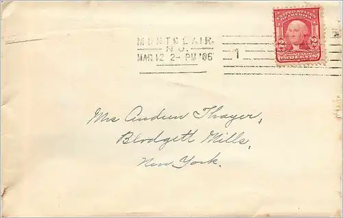 Lettre Cover Etats-Unis 2c on 1906 Cortland cover for New York