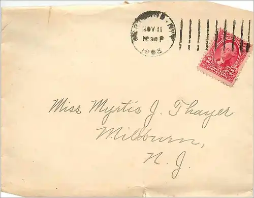 Lettre Cover Etats-Unis 2c on 1903 Cortland cover