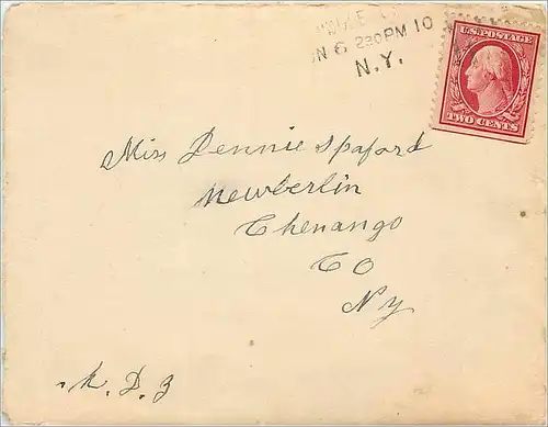 Lettre Cover Etats-Unis 2c for NY 1910