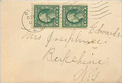 Lettre Cover Etats-Unis 1c * 2 for NY