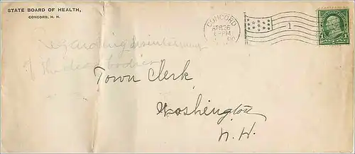 Lettre Cover Etats-Unis 1c Concord 1900