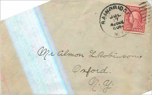 Lettre Cover Etats-Unis 2c