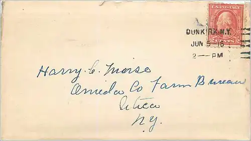 Lettre Cover Etats-Unis 2c 1916 Dunkirk cover