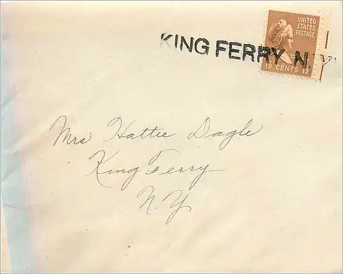 Lettre Cover Etats-Unis King Ferry
