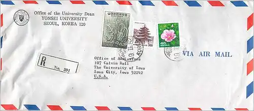 Lettre Cover Coree University Iowa City