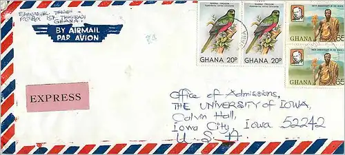 Lettre Cover Ghana University Iowa