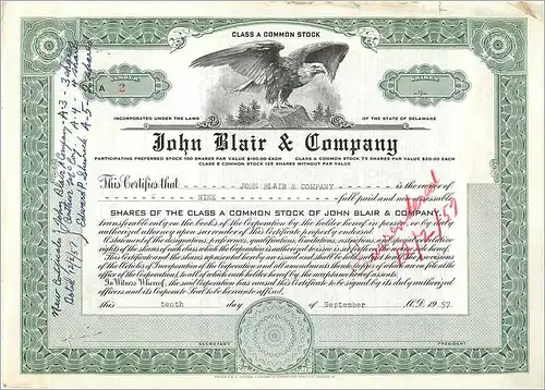 Coupon Share Action The John Blair & Company Eagle Aigle Oiseau