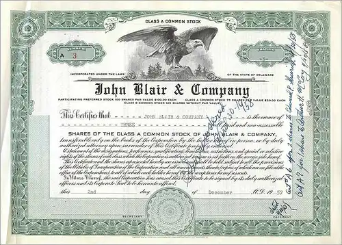 Coupon Share Action The John Blair & Company Eagle Aigle Oiseau