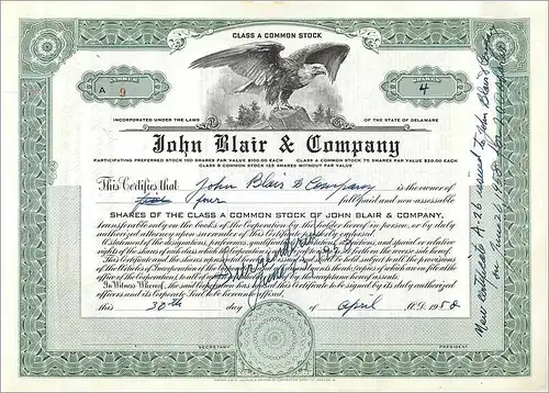 Coupon Share Action The John Blair & Company Eagle Aigle Oiseau