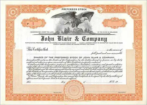 Coupon Share Action The John Blair & Company Eagle Aigle Oiseau