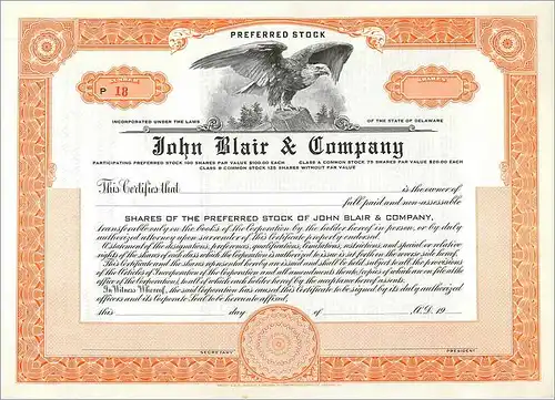 Coupon Share Action The John Blair & Company Eagle Aigle Oiseau