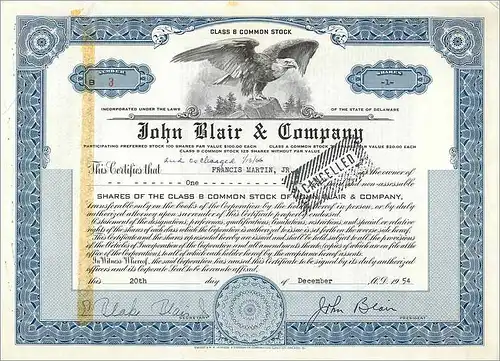 Coupon Share Action The John Blair & Company Eagle Aigle Oiseau