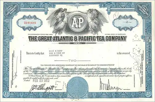 Coupon Share Action The Great Atlantic & Pacific Tea Company Ange Angel Femme