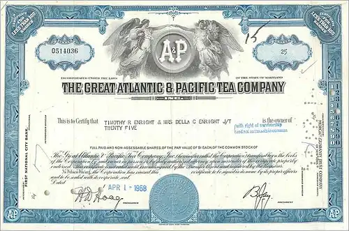 Coupon Share Action The Great Atlantic & Pacific Tea Company Ange Angel Femme