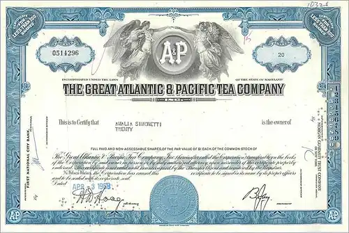 Coupon Share Action The Great Atlantic & Pacific Tea Company Ange Angel Femme