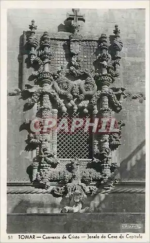Cartes postales moderne Tomar Convento de Cristo Janela de Casa de Capitulo