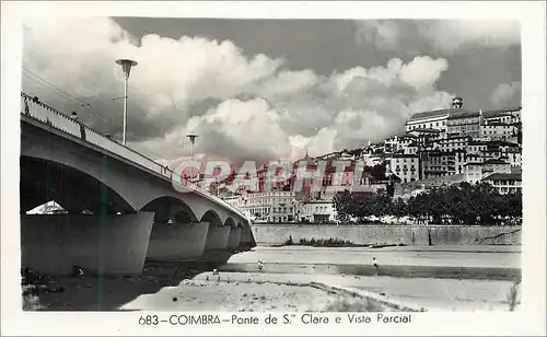 Moderne Karte Coimbra Ponte de S Clara e Vista Parcial