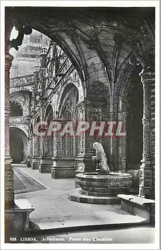 Moderne Karte Lisboa Jeronimos Fonte dos Claustros