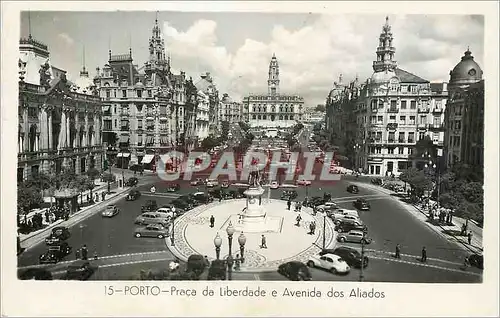 Moderne Karte Porto Praca da Liberdade e Avenida dos Aliados