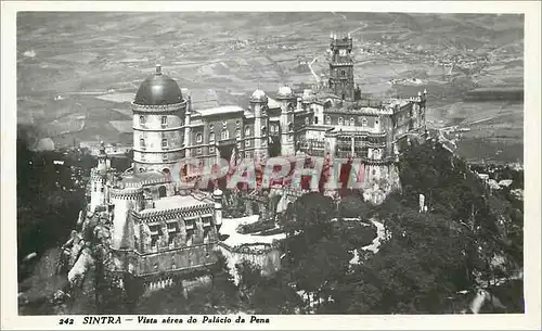 Moderne Karte Sintra Vista aerea do Palacio da Pena