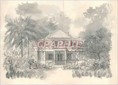 Cartes postales moderne Ile de la Reunion Case Creole Aquarelle G Meppiel