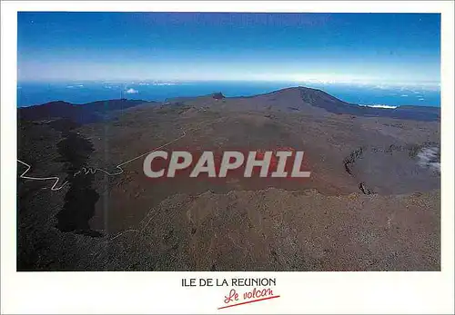 Moderne Karte Ile de la Reunion Le volcan