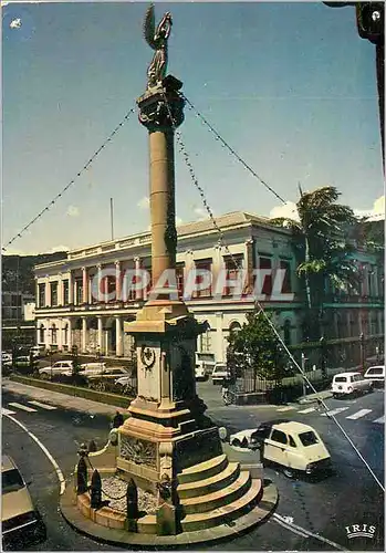 Moderne Karte Reunion St Denis Le Monument aux morts et l'ancienne Mairie