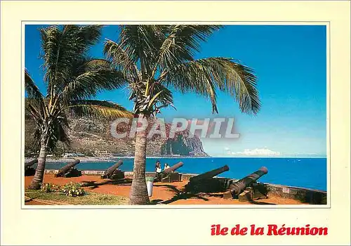 Moderne Karte Ile de la Reunion St Denis