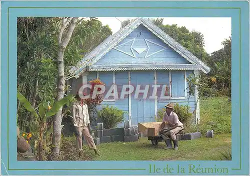 Moderne Karte Ile de la Reunion Champ Borne St Andre