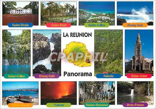 Cartes postales moderne Ile de la Reunion vue d ensemble