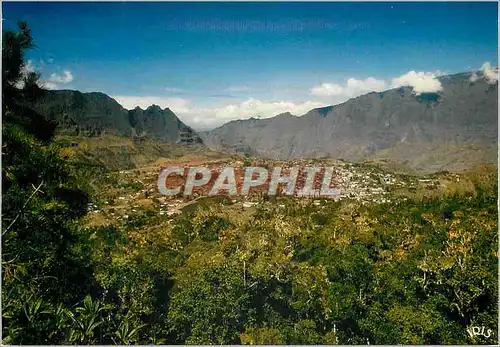 Cartes postales moderne Reunion Cilaos le cirque et le village