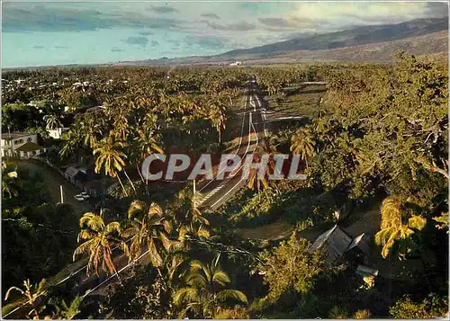 Moderne Karte Ile de la Reunion St Paul vue d avion