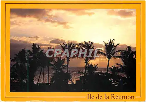 Cartes postales moderne Ile de la Reunion Coucher de soleil