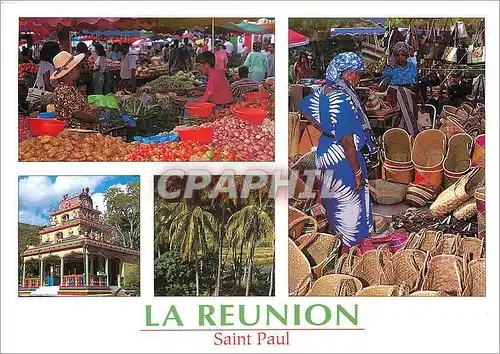 Cartes postales moderne Ile de la Reunion Le Marche a St Paul