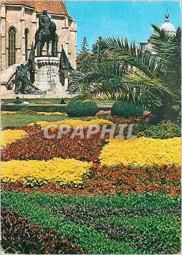 Cartes postales moderne Cluj Statuia lui Matei Corvin