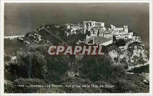 Cartes postales Monaco Le rocher Vue prise de la Tete de Chien