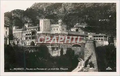 Ansichtskarte AK Monaco Palais du prince et la montee major