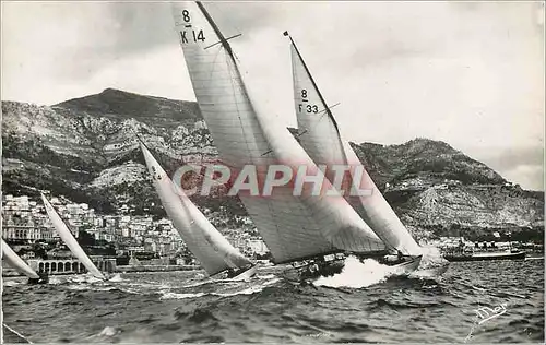 Cartes postales La principaute de Monaco Regates Bateaux