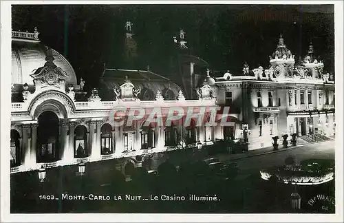 Cartes postales moderne Monte Carlo la nuit Le casino illumine